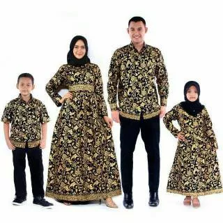 BATIK COUPLE/BATIK SARIMBIT KELUARGA/FAMILY MOTIF  BAKUNG MUTIARA  EMAS JUMBO XXL MURAH PESTA