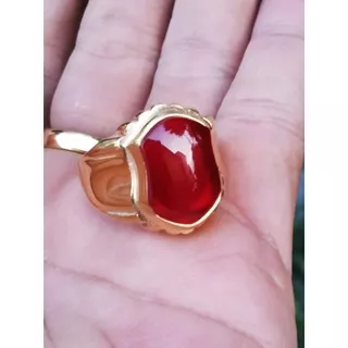 cincin trompah batu red baron/carnelian pacitan