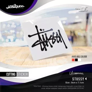 UQ Cutting Stiker Distro Stussy || Stiker Stussy | Stiker Mobil | Stiker Oracal Anti Air