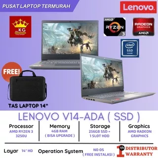 PROMO LAPTOP LENOVO V14-ADA RYZEN 3 3250U RAM 8GB SSD 256GB 14"HD VGA 512MB BONUS TAS