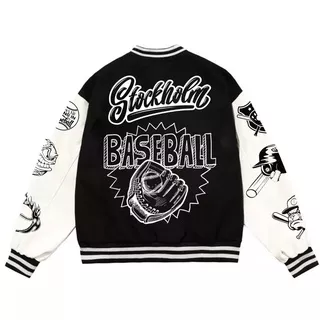 RCK SUPER MALL - JAKET BASE BALL JAKET BOMBER KOMBINASI / JAKET BASEBALL