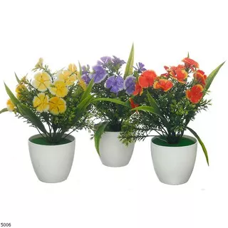 Bunga Plastik Hias Buket Bunga Dianthus Barbatus (Sweet William) 5006