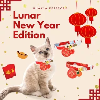 Kalung Imlek Kucing Anjing Pet Collar Necklace Lunar New Year