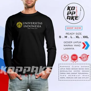 Kaos Kampus UI Universitas Indonesia Logo Lengan Panjang Baju Distro