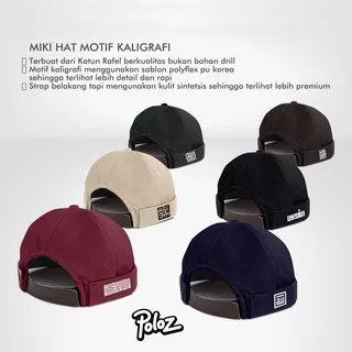 PECI MIKI HAT TOPI MIKI HAT MOTIF KALIGRAFI PECI ALLAHHU AKBAR MIKI HAT PREMIUM EDISI ISLAMIC DESIGN