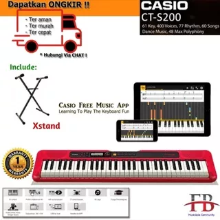 Keyboard Casio CTS 200 / Alat Musik Keyboard CT-S 200 / CTS200 / CTS-200 Slim Original