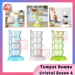 Tempat bumbu cristal / Tempat bumbu putar / Tempat bumbu crystal / Tempat bumbu susun 5 / Tempat bumbu dapur