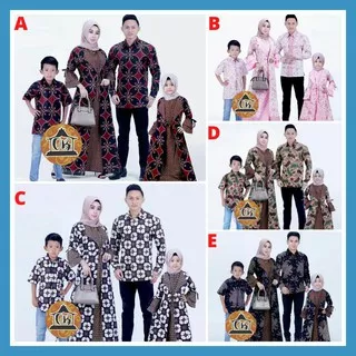 TERMURAH Couple Batik Keluarga Ayah Ibu Dan Anak Gamis Rempel Meisya Style, GAMIS JAZZ, GAMIS JAZZY