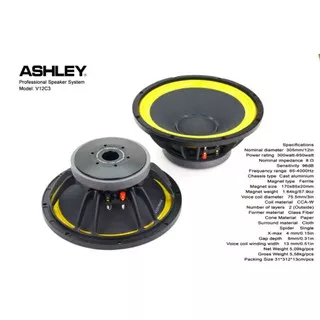 Speaker Komponen 12 Inch Ashley V12C3 V12 C3 Original TERBAIK