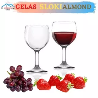 Gelas Sloki Almond Gelas Kaki Gelas Citinova Gelas Kaca Gelas Wine Gelas Anggur Gelas Tangkai