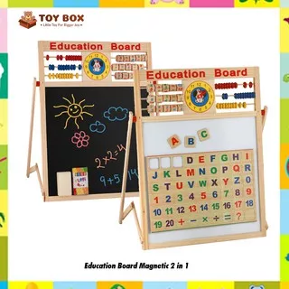 EDUCATION BOARD (TK88) SMALL  - PAPAN TULIS 2 SISI BLACK + WHITEBOARD - PAPAN TULIS EDUKASI - PAPAN TULIS BERDIRI - FREE MAGNETIC ABCD ALPHABET - PAPAN TULIS 2 IN 1 - MAINAN EDUKASI -  MAINAN ANAK - EDUCATION BOARD - MAINAN - PAPAN EDUKASI ANAK