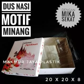 [ DNM 20 + MINANG - 10 PC ] KARDUS MOTIF  MINANG UKURAN 20 X 20 DAN MIKA