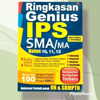 Buku ringkasan Genius IPS SMA/MA Kelas 10,11,12 // murah