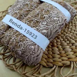 Kain Renda Bordir Tile - Bunga Besar NR 2- 15923(L:-/+ 18 cm)