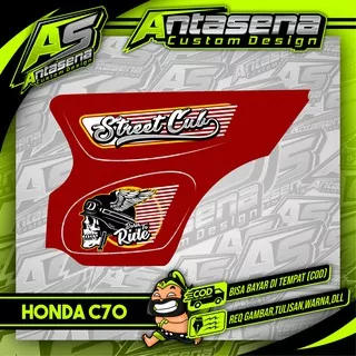 Striping C70 Racing Herex Stiker Motor Variasi Honda C70/Ulung/Olong Sticker Decal Custom 6