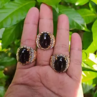 Cincin batu akik kecubung Wulung (S)