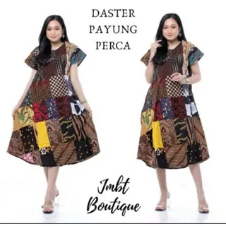 Daster Payung Perca Lengan Pendek Bumil Daster Batik Fashion Wanita Grosir Baju Murah Daster Wanita
