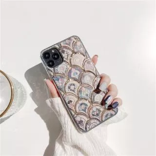 Casing Soft Case iPhone 13 Pro Max 12 Pro Max /6 / 6S / 6sp / 7 / 8 / 7P / 8P / x Desain Sisik Putri Duyung