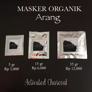 MASKER ARANG ORGANIK - activated organic charcoal mask
