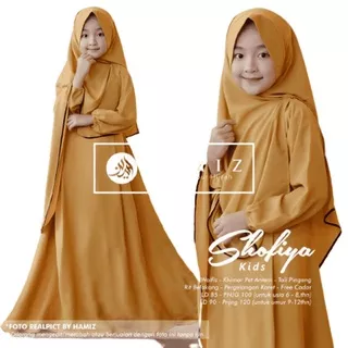 SHOFIYA KIDS SYARI gamis polos kerudung besar cadar niqab wolfis original free return HAMIZ