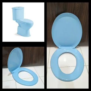 Tutup Kloset Biru. Tutup Toilet Biru. Tutup WC. Dudukan Kloset. Tutup Closet Biru