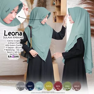 (TERBARU) LEONA SULAM KHIMAR INSTAN l JILBAB l  HIJAB INSTAN TERMURAH ORI By RAQUMI X MNV