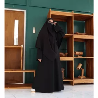 Gamis Abaya Basic Polos Arab Dubai Turkey / Dress Basic Abaya Hitam Polos Jetblack Turki / Dress Muslim Wanita Terbaru