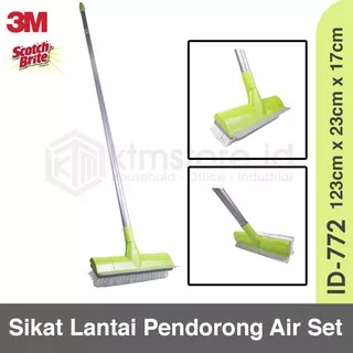 3M Scotch Brite Sikat Lantai Pendorong Air ID 772 Sikat Lantai Gagang