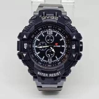 (Cod)Jam Tangan Pria Divigo C-Shock Strap Rubber Anti Air(Bayar Tempat)