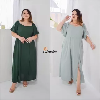 Ruby Dress Sabrina full karet big size |Dress korea style plus size | Dress sabrina wanita kekinian | Dress Sabrina Jumbo Big Size