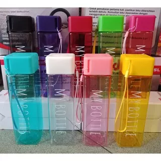 PFS - My Bottle Kotak Botol Minum Model Baru Persegi DRINKING Transparan Infuser water BPA FREE
