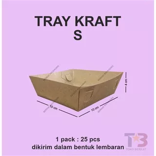 Kraft Paper Food Tray Small Brown ISI 25bj / Tray Coklat Small / Tray Kraft / Paper Tray Craft