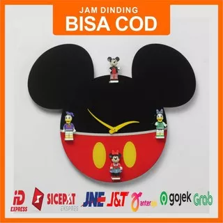 Jam Dinding Mickey Mouse Jam Dinding Akrilik Custom Minnie Mouse