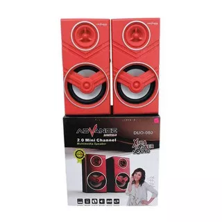 Speaker multimedia 2.0 Advance Duo 080 BAHAN LOGAM ANTI SOBEK SUPERBASS power usb