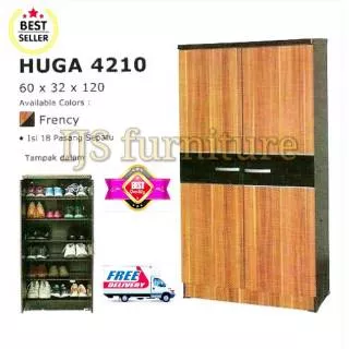 Lunar Rak Sepatu 2 Pintu Panel Huga 4210