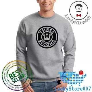 Sweater Distro Pria Wanita Keren Premium High Quality 3SECOND ROLL Logo Teks Hitam