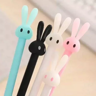 PULPEN CUTE RABBIT HEAD - BALLPOINT BOLPEN PENA KARTUN BONEKA KEPALA KELINCI LUCU KARAKTER