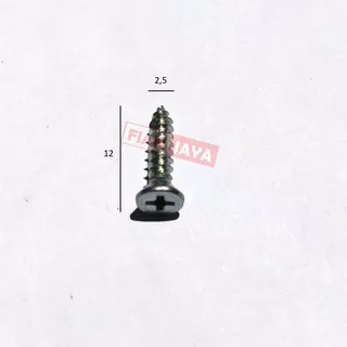 Baut sekrup M2.5 x 12 mm skrup jf untuk kayu plastik tembok besi alumunium elektronik motor Limited