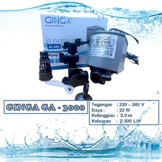 GINGA Power Head Pompa Air Celup Aquarium GA 3000