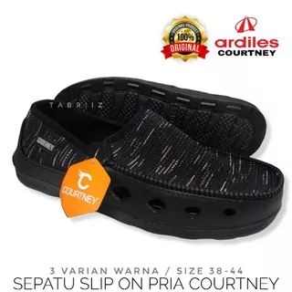 Sepatu Ardiles Pria Sepatu Ardiles Slip On COURTNEY HITAM Sepatu Casual Pria - Original Quality