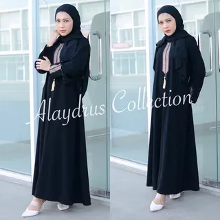 New Abaya Gamis Maxi Dress Arab Saudi Bordir Zephy Turki Umroh Dubai Turkey India Wanita Hitamjo Haidy