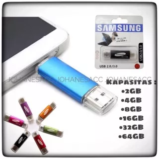 Flashdisk Samsung Dual + OTG USB 2.0 2/ 4/ 8/ 16/ 32/ 64 GB