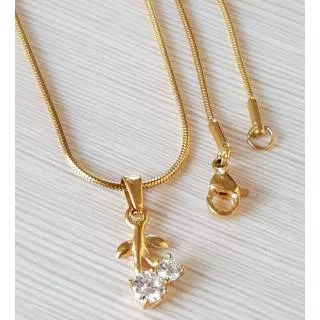 Kalung titanium gold import / titanium antikarat / perhiasan Titanium gold fashion wanita