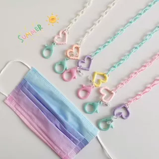 New simple candy color acrylic pure chain lanyard necklace glasses chain lanyard