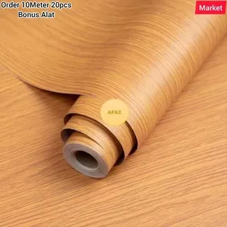 Sticker Wallpaper lantai / Dinding / Lantai Keramik / Motif Kayu