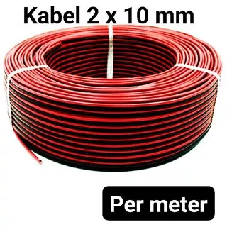 Kabel Serabut NYZ 2 x 10 mm merah hitam per meter