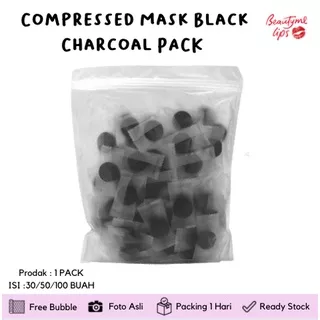 Compressed Mask Black Charcoal / Kertas Masker Arang Bambu MASKER WAJAH / MASKER HITAM