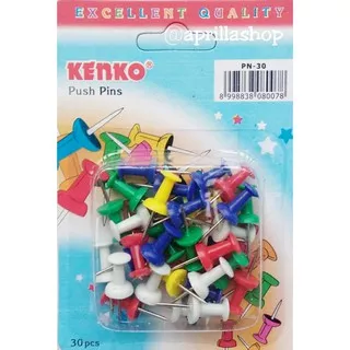 Push Pin Kenko / Paku Pin warna PN-30 ( isi 30 buah )