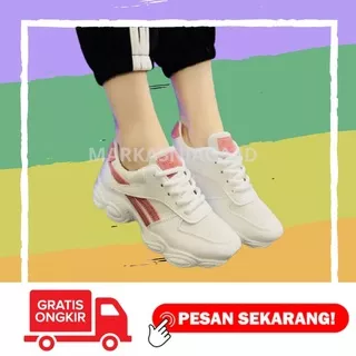 Sepatu Olahraga Sneakers Kets Karet Tali Sekolah Kerja Sport Running Lari Joging Jogging Senam Volly Jalan Santai Anak Remaja Dewasa Sd Smp Sma Kuliah Wanita Perempuan Cewek Trendy Kekinian Putih 37 38 39 40 Korea Korean Style Terlaris Terbaru Termurah