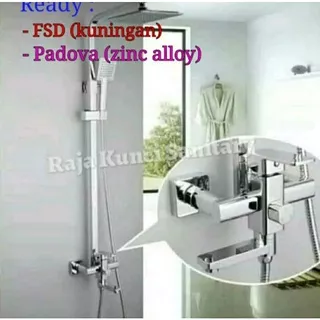 Shower Tiang Column Panas Dingin Kotak Minimalis Tebal/Shower Set/Kran Mixer/Kran Shower
